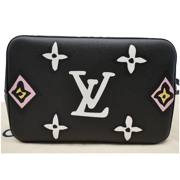 LOUIS VUITTON NeoNoe MM Wild At Heart Monogram Canvas Shoulder Bag Black