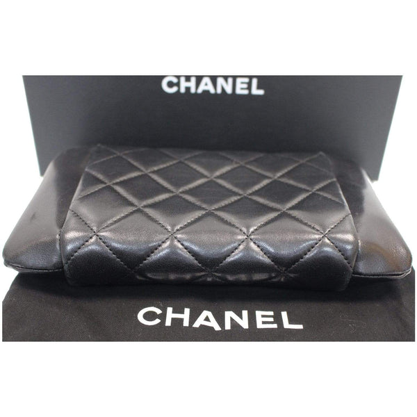 Chanel Timeless CC Lock Lambskin Leather Clutch Bag Women
