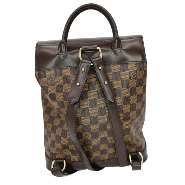 LOUIS VUITTON Soho Damier Ebene Backpack Bag Brown