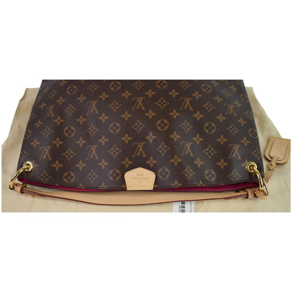 LOUIS VUITTON Graceful MM Monogram Canvas Shoulder Bag Brown