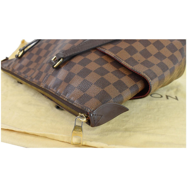 Louis Vuitton Totally MM Damier Ebene Shoulder Tote Bag - zip closure