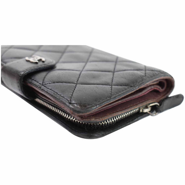 Chanel CC Lambskin Leather Bifold Wallet Women