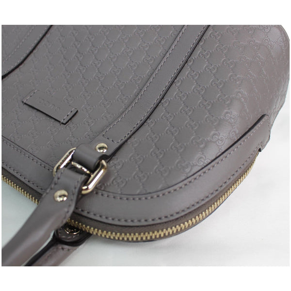 GUCCI Mini Dome Micro Guccissima Leather Shoulder Bag Grey 449654