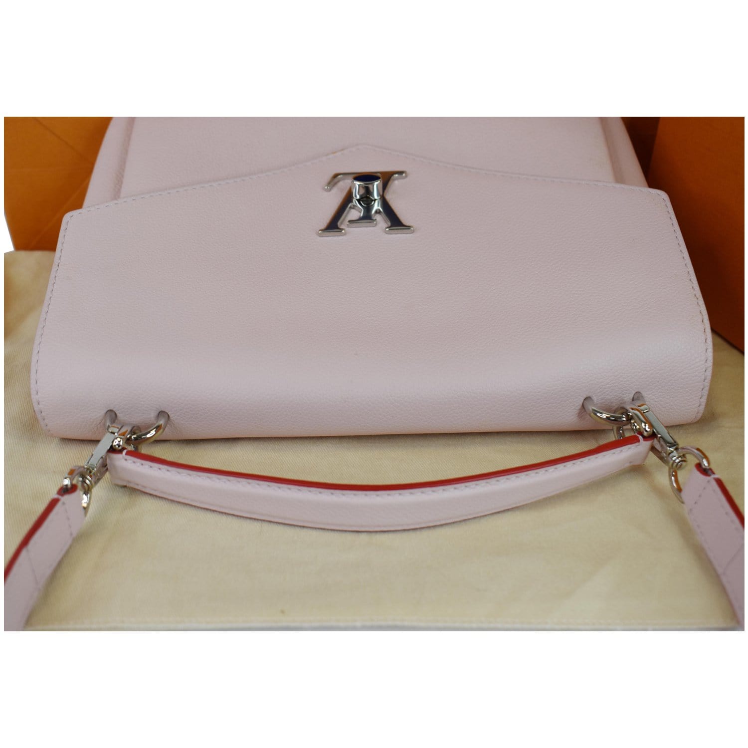 Louis Vuitton Mylockme Leather Crossbody Bag Pink Skin
