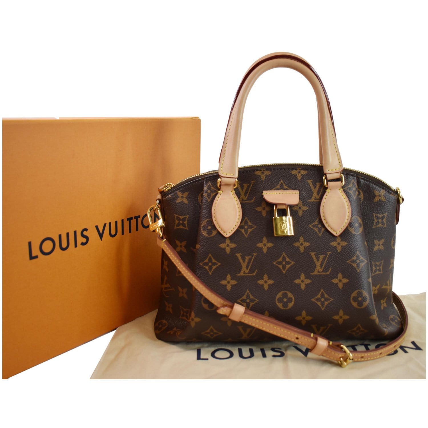 Louis Vuitton Brown Monogram Rivoli Briefcase Leather Cloth ref