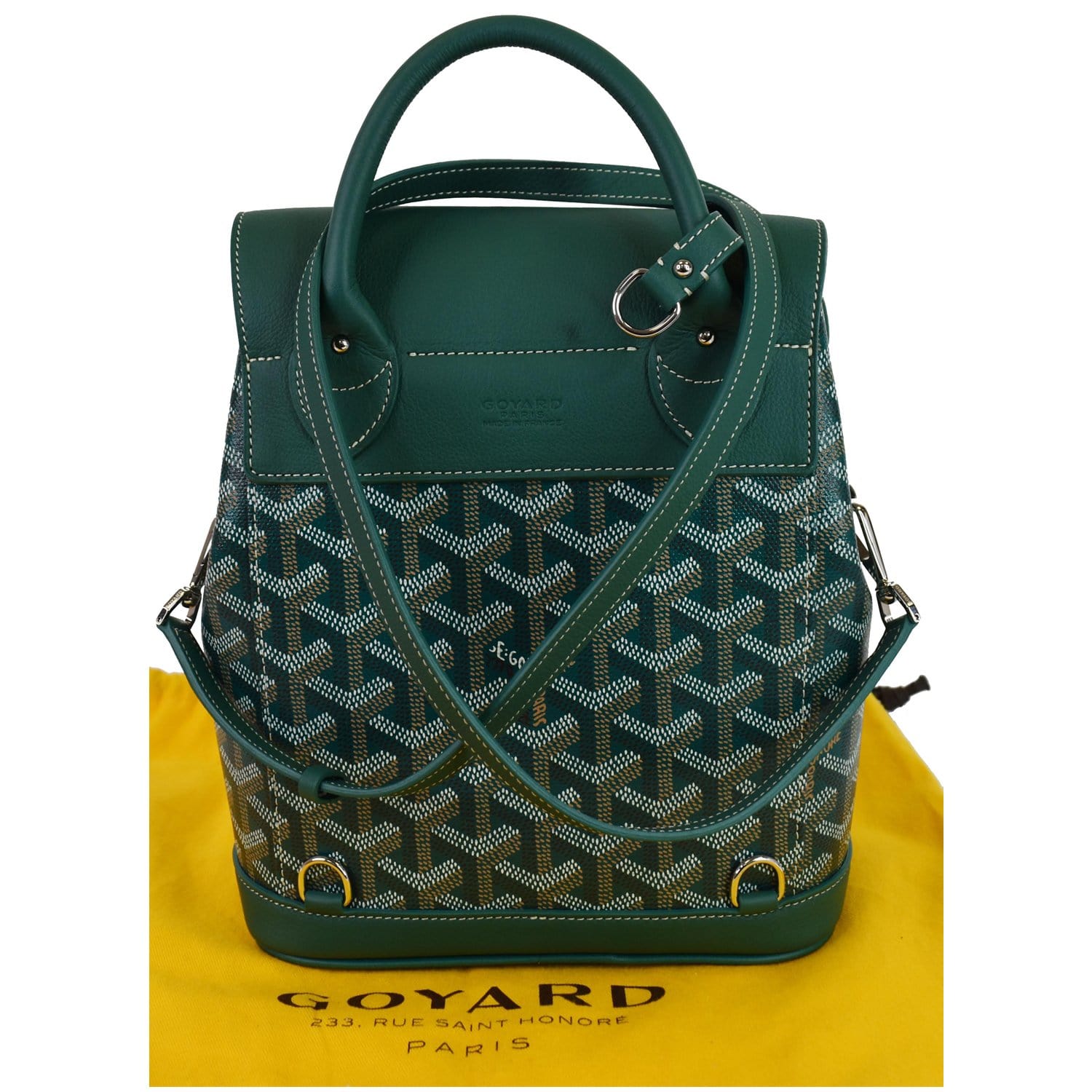 goyard backpack mini price GOYARD Mini Alpin Calfskin 3Way Crossbody Backpack Green