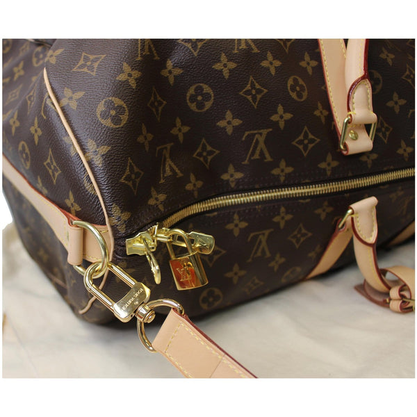 Louis Vuitton Keepall 60 Bandouliere Canvas Travel Bag front view