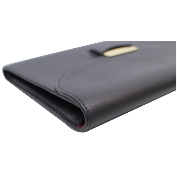 CELINE Trotteur Large Flap Multifunction Smooth Leather Wallet Black