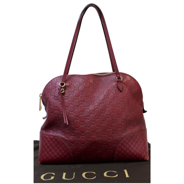 GUCCI Bree GG Guccissima Leather Shoulder Bag Dusty Rose 323673