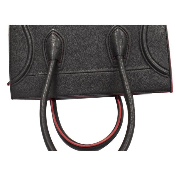 CELINE Luggage Phantom Medium Leather Tote Bag Black