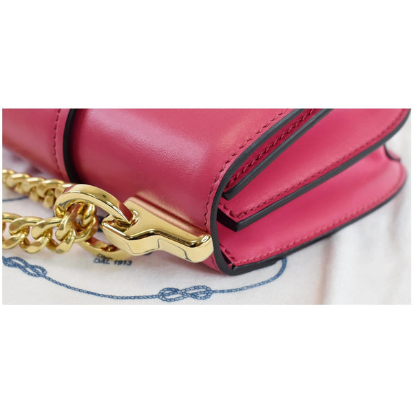 PRADA City Sidonie Small Leather Crossbody Bag Magenta