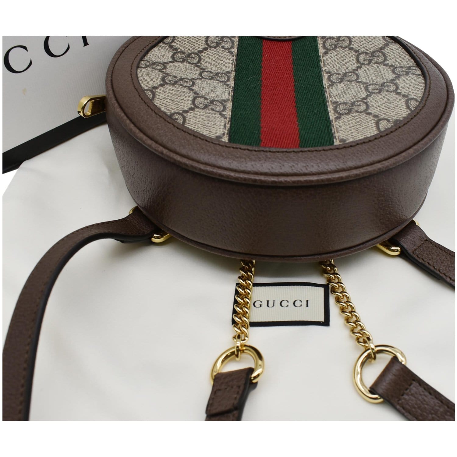 GUCCI Ophidia GG Mini Supreme Backpack Bag Beige 598661