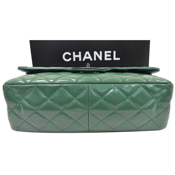 Chanel 2.55 Reissue Double Flap Patent Leather Bag Green for sale