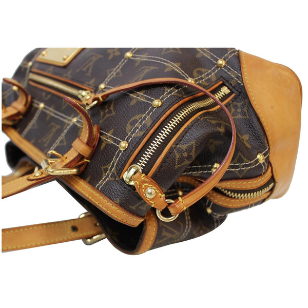 Zip design Louis Vuitton Riveting Women Tote Bag 