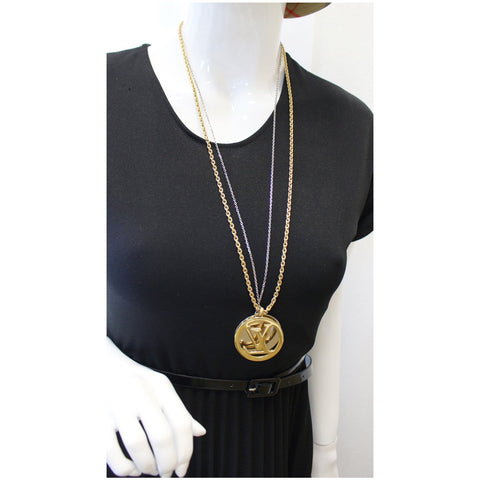 Louis Vuitton Louise Long Necklace Gold Chain