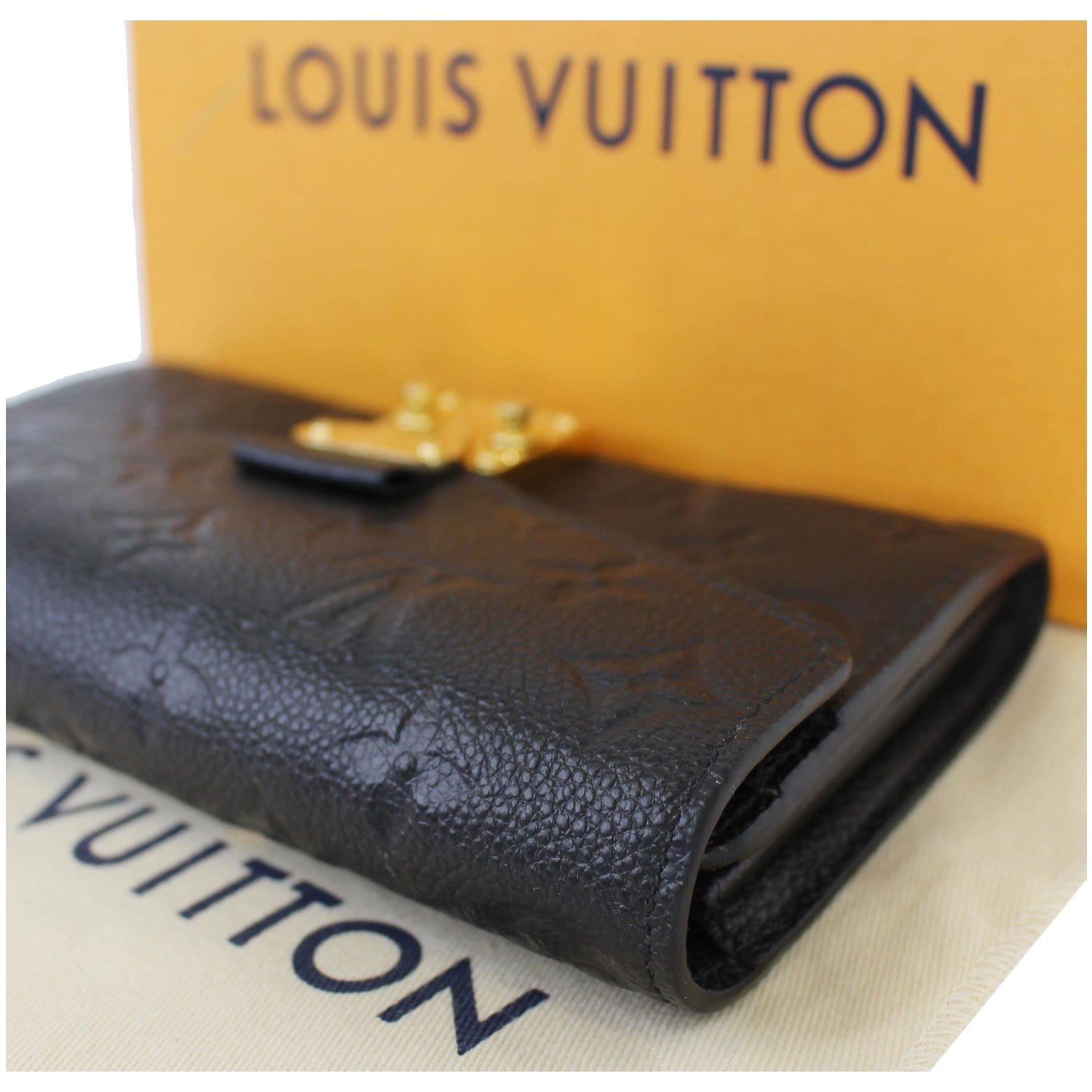 LOUIS VUITTON Empreinte Metis Compact Wallet Black 1282936
