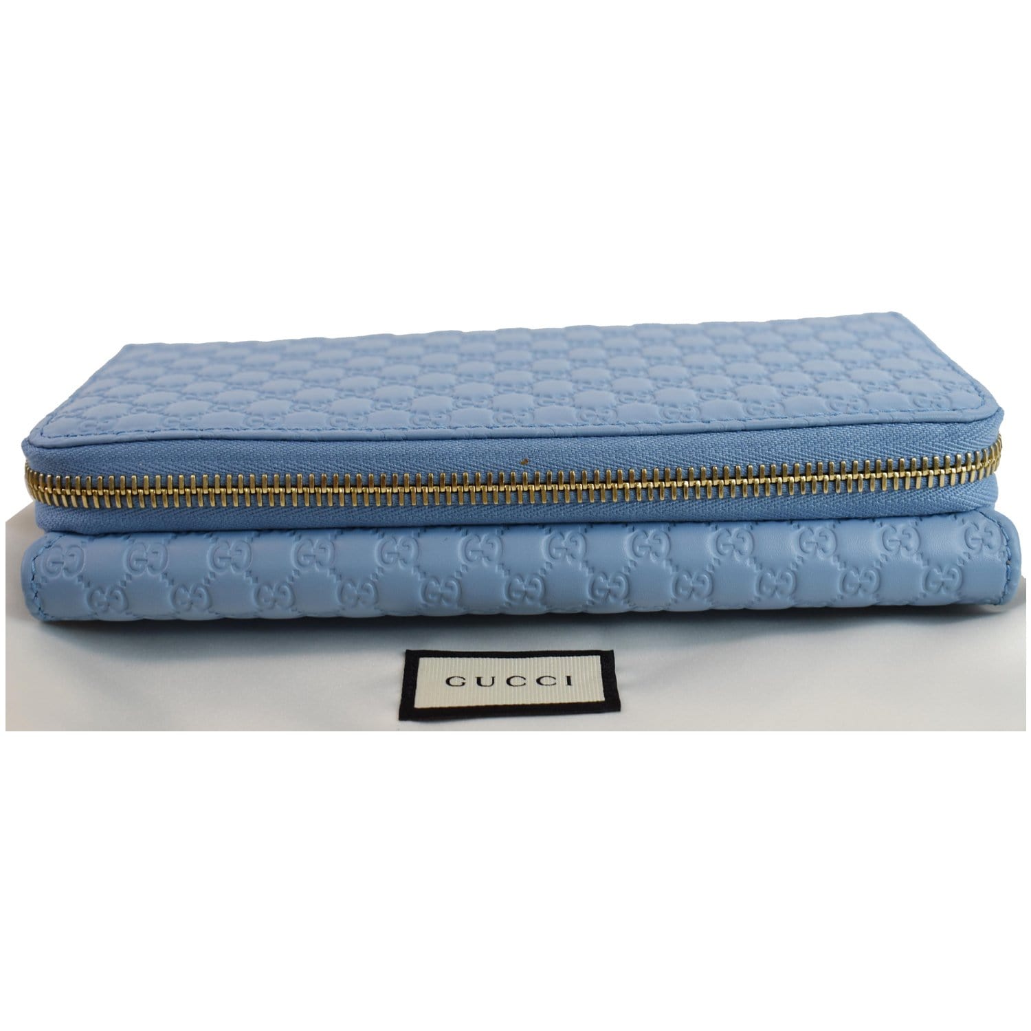 GUCCI Microguccissima Leather Wallet Light Blue 449364