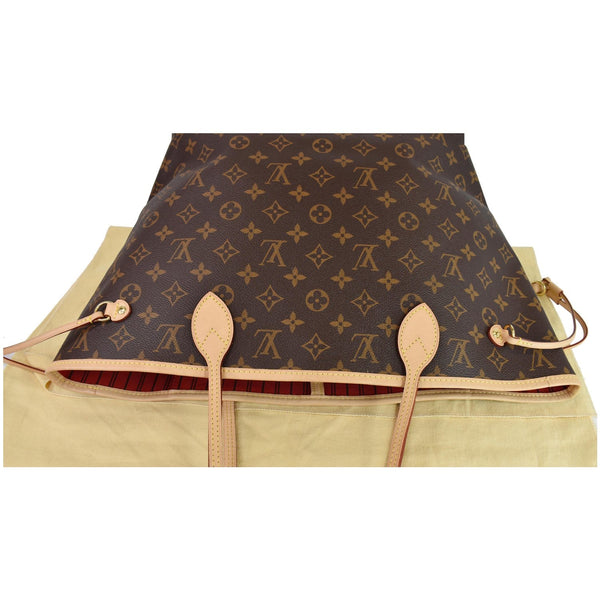 Louis Vuitton Neverfull MM Monogram Canvas Tote Bag - top upper view