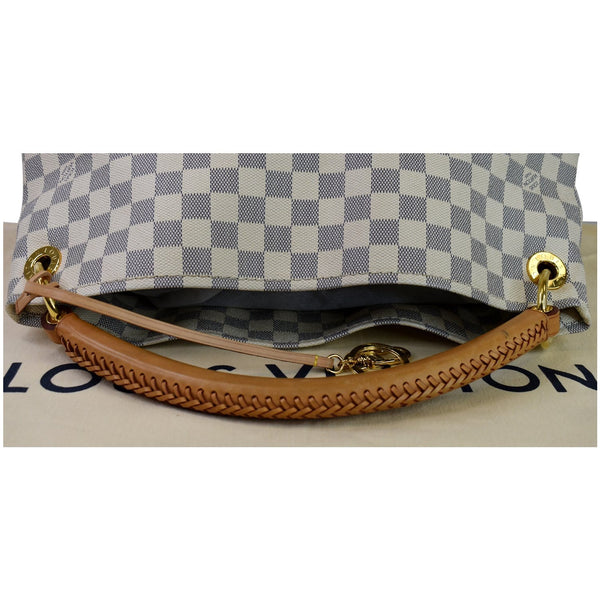 Louis Vuitton Artsy MM Damier Azur Shoulder Bag White round handle