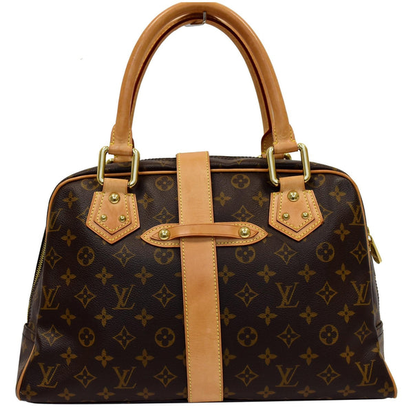 Louis Vuitton Manhattan GM Monogram Canvas Bag Brown - full front prteview
