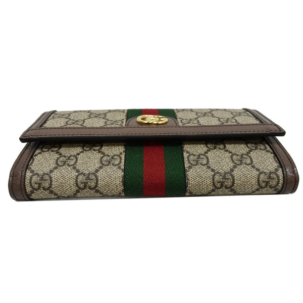 Gucci Ophidia GG Continental Supreme Canvas Wallet - flap cover