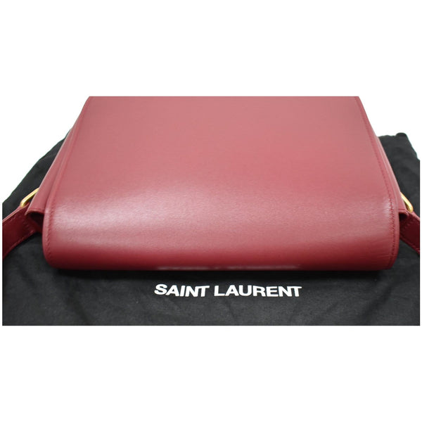 YVES SAINT LAURENT Betty Smooth Leather Shoulder Bag Burgundy