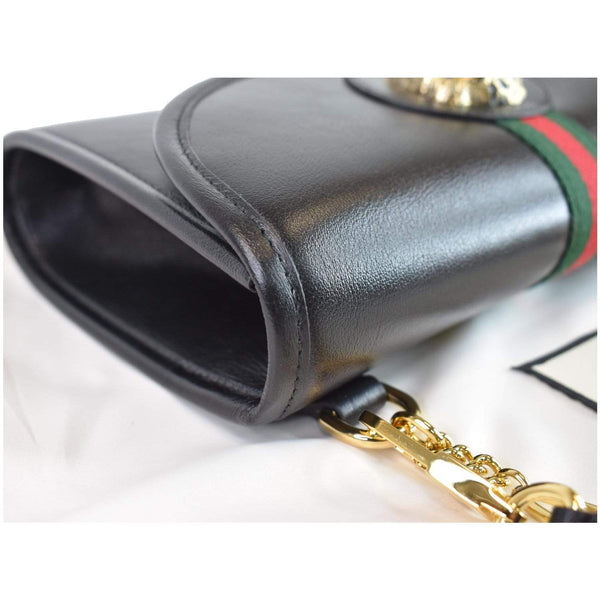 Gucci Rajah Small Web Leather Shoulder Bag close view