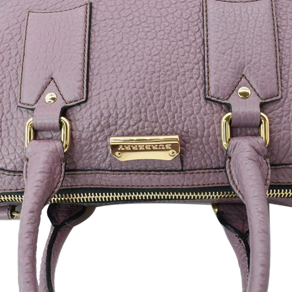 BURBERRY Gladstone Leather Satchel Bag Dusky Mauve