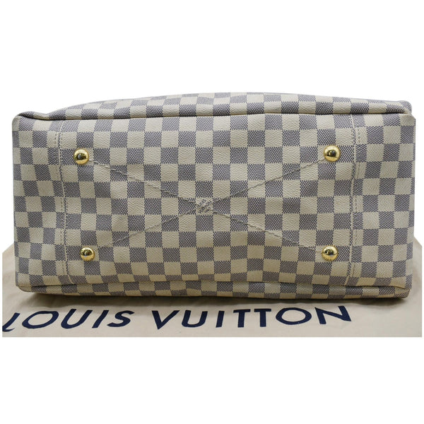 LOUIS VUITTON Artsy MM Damier Azur Shoulder Bag White