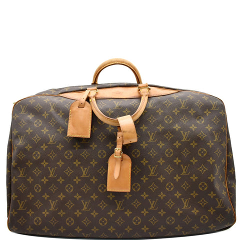 LOUIS VUITTON Alize 1 Poche Soft Monogram Canvas Suitcase Bag Brown