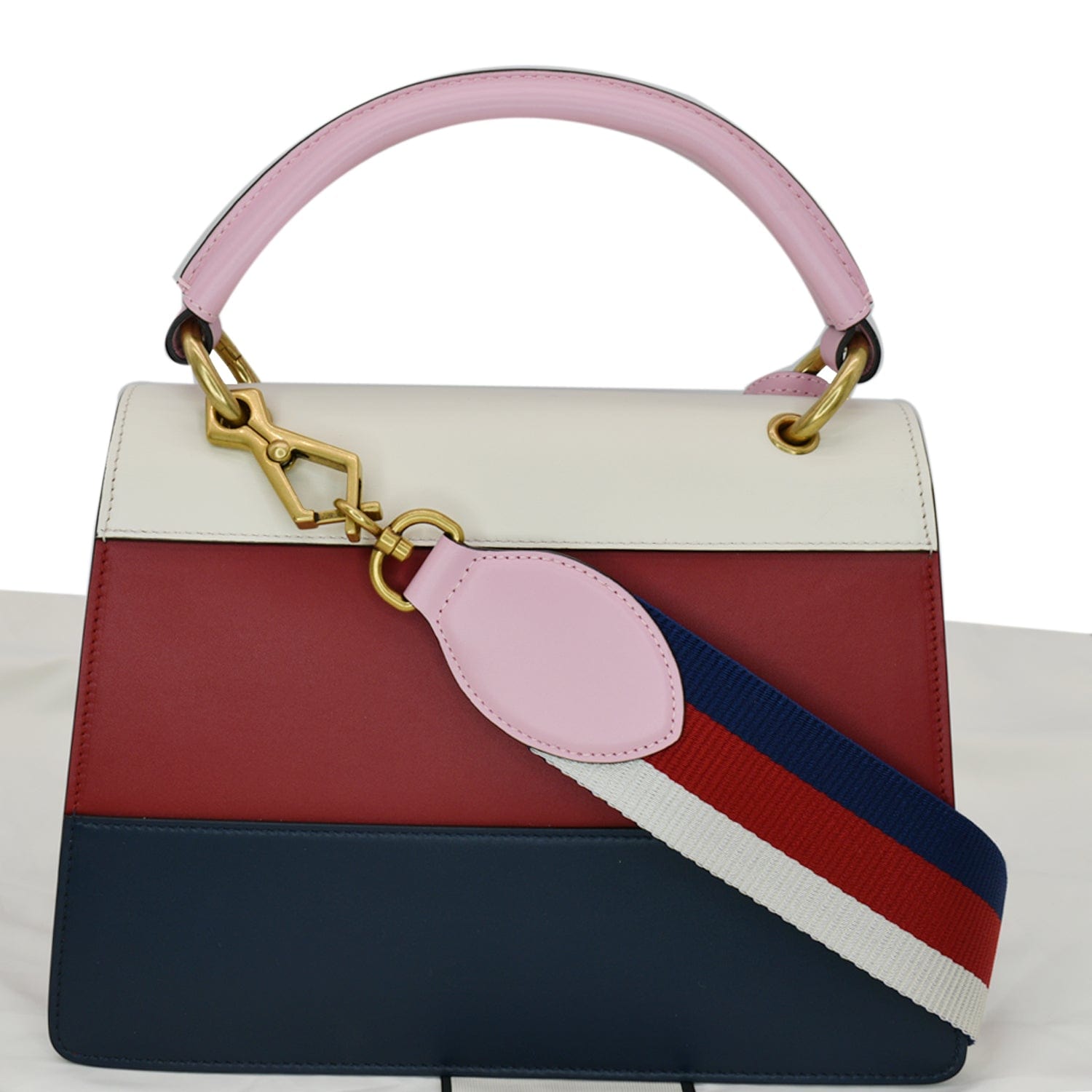 Gucci Queen Margaret Flap Bag Colorblock Leather Medium Multicolor