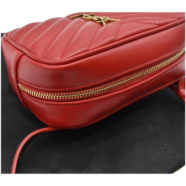 Yves Saint Laurent Lou Chevron Leather Belt Bag Red - DDH