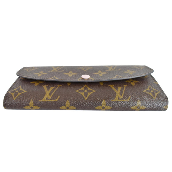 Louis Vuitton Emilie Wallet Brown - top button closed