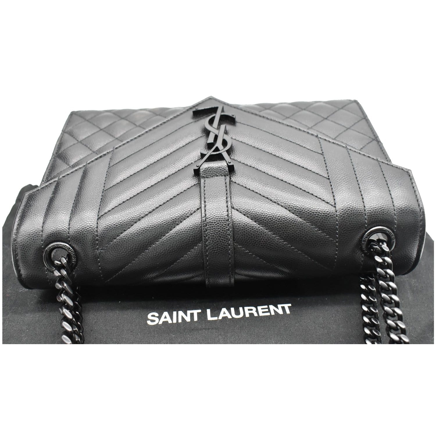 YVES SAINT LAURENT Envelope Mix Matelassé Chain Medium Leather Shoulde