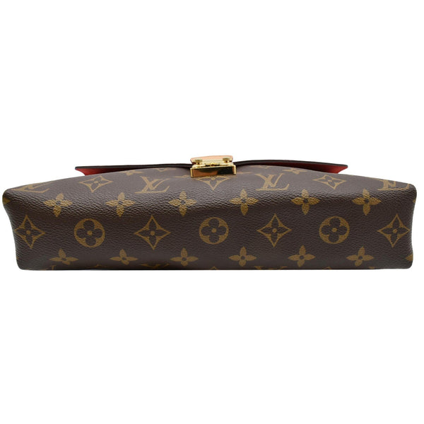 LOUIS VUITTON Pallas Chain Monogram Canvas Crossbody Bag Brown