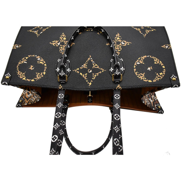 LOUIS VUITTON Onthego Jungle GM Giant Monogram Canvas Tote Shoulder Bag Black - Hot Deals