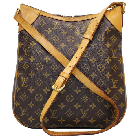 LOUIS VUITTON Odeon MM Monogram Canvas Shoulder Bag Brown
