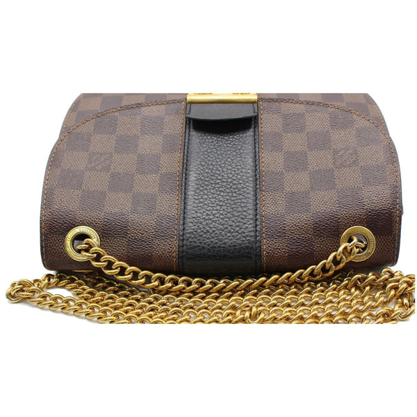 Louis Vuitton Wight Damier Ebene Crossbody Bag Black - front view