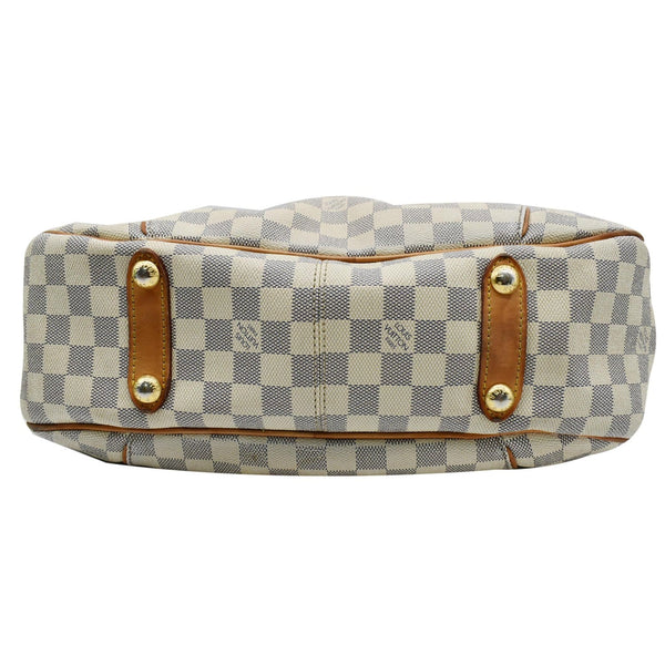 LOUIS VUITTON  Galliera PM Damier Azur Shoulder Tote Bag White