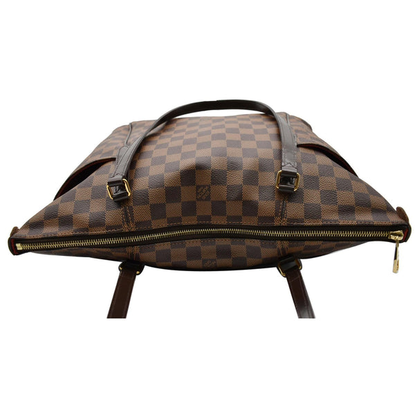 LOUIS VUITTON Totally MM Damier Ebene Shoulder Bag Brown