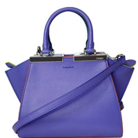 FENDI 3 Jours Mini Calfskin Leather Crossbody Bag Iris