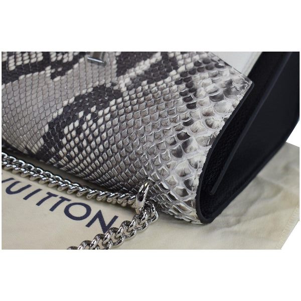 LOUIS VUITTON MyLockme BB Python Leather Crossbody Bag Black