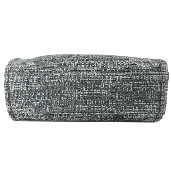 CHANEL Deauville Small Lurex Boucle Canvas Tote Bag Grey