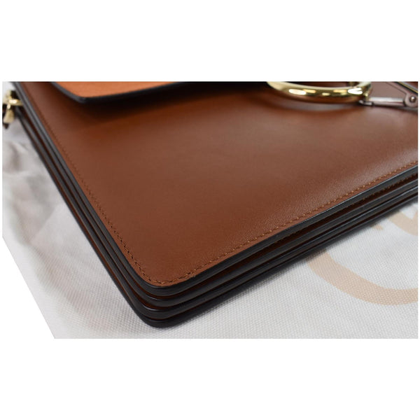 CHLOE Faye Medium Leather Shoulder Bag Brown