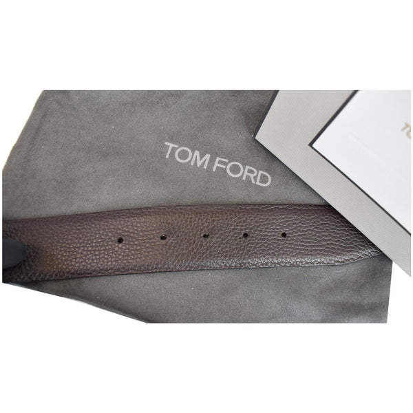 TOM FORD T Icon Reversible Leather Belt Black Size 95