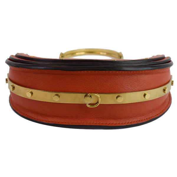 CHLOE Small Nile Bracelet Minaudiere Leather Clutch Bag Red