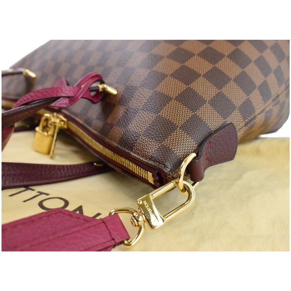LOUIS VUITTON Hyde Park Damier Ebene Shoulder Bag Fuchsia