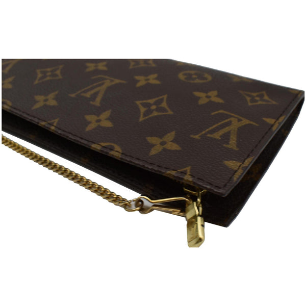 LOUIS VUITTON Monogram Canvas Chain Pochette Brown