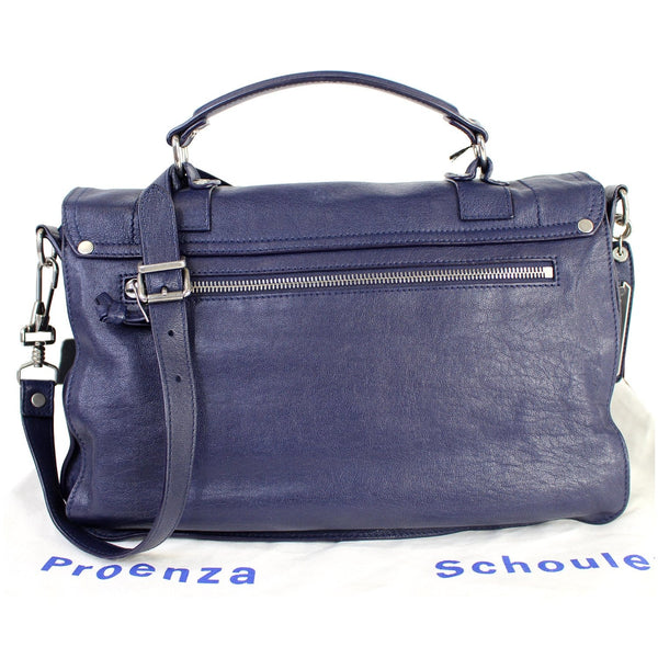 PROENZA SCHOULER Medium PS1 Leather Satchel Shoulder Bag Navy