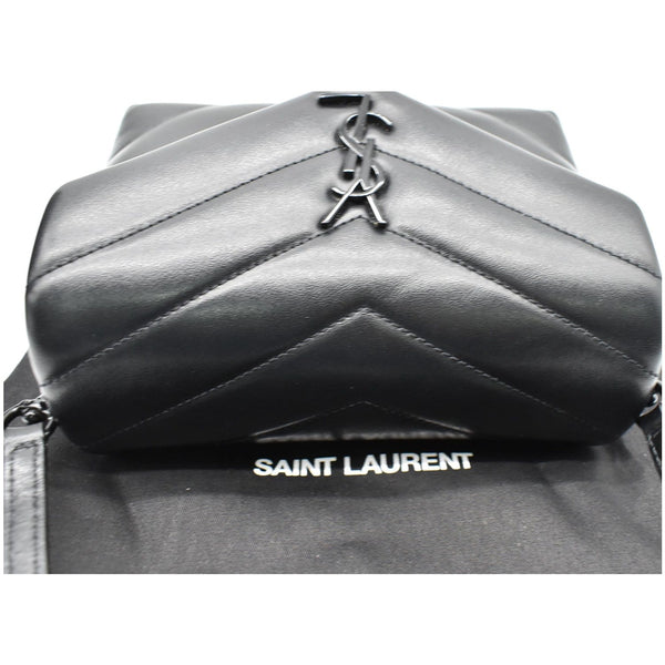 YVES SAINT LAURENT Loulou Toy Matelasse Leather Crossbody Bag Black